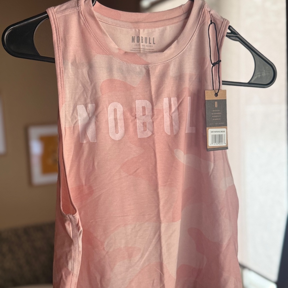 NOBULL Pink Camo Crop Tank - Picture 2 of 2